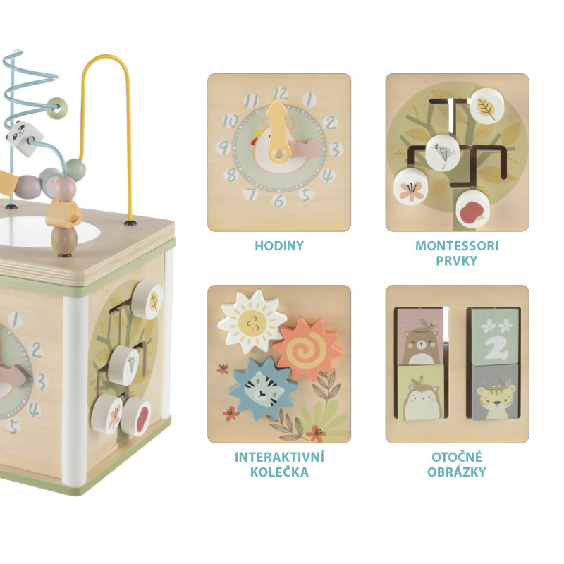 Drevená aktivity kocka 2