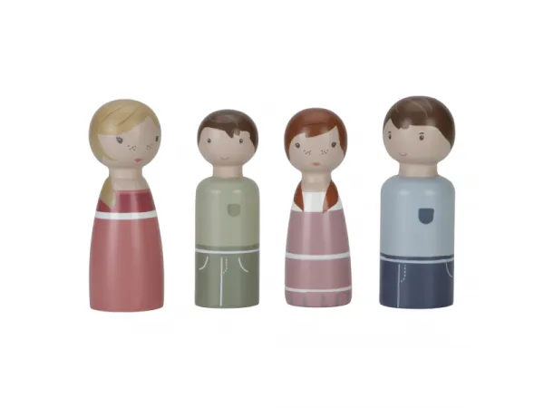 Sada drevených bábik Family Rosa
