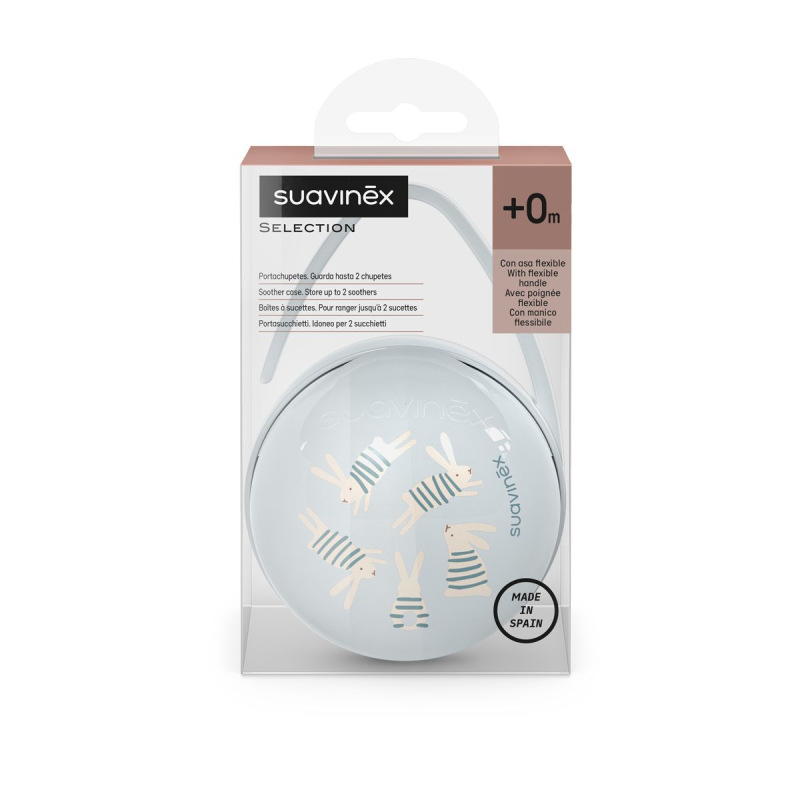 SUAVINEX | DUO krabička na cumlíky WONDERLAND NEW - modrý králik 3