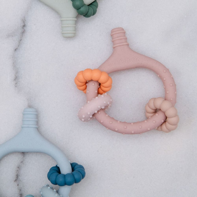 SUAVINEX | HRYZÁTKO na masáž ďasien - ružové 1