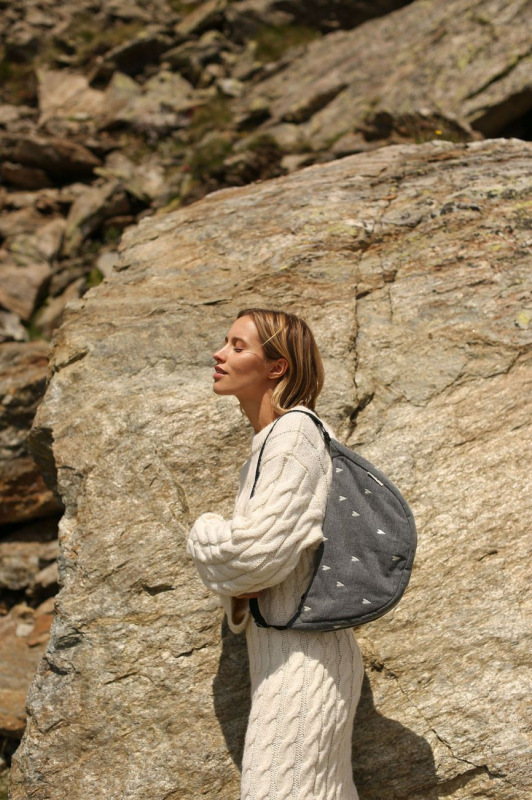 STUDIO NOOS - Denim Adult FANNY kabelka | Grey Hearts 1