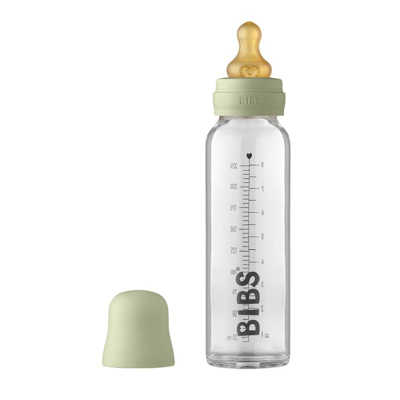 BIBS Baby Bottle sklenená fľaša 225ml, Sage