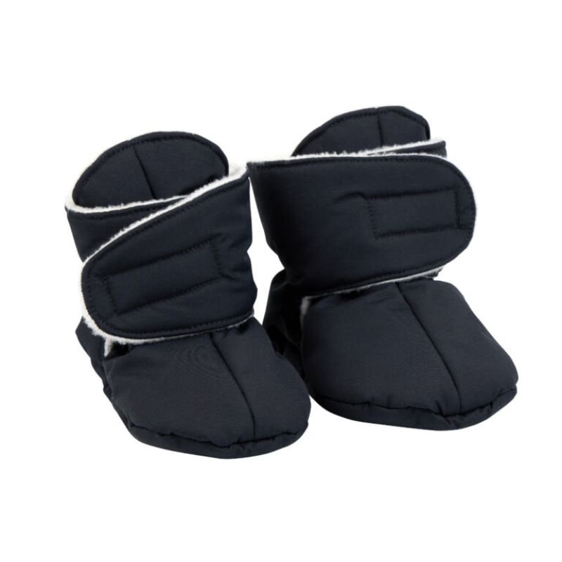 Voksi Baby Booties – zateplené papučky 1-2 roky - Black Light Grey