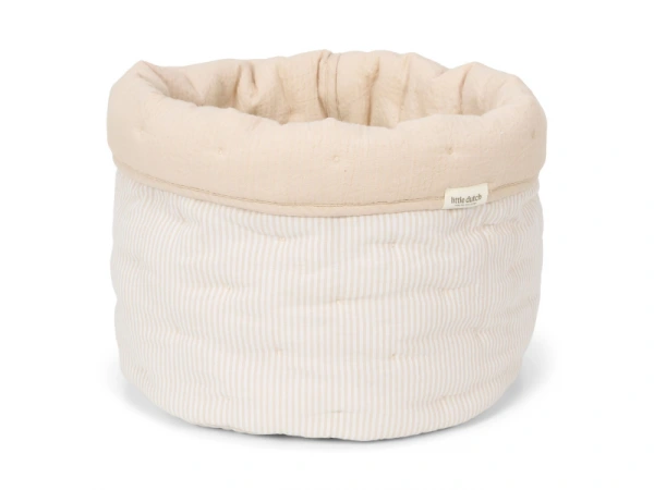 Košík textilný obojstranný veľký Pure Soft Beige Stripe