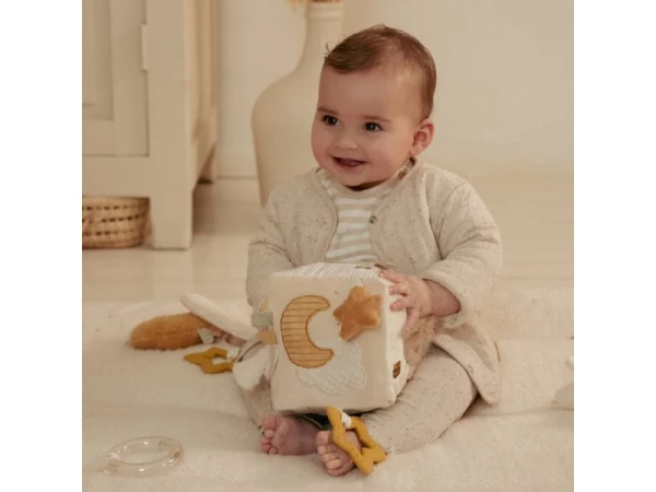 Kocka textilná s aktivitami Newborn Naturals 8