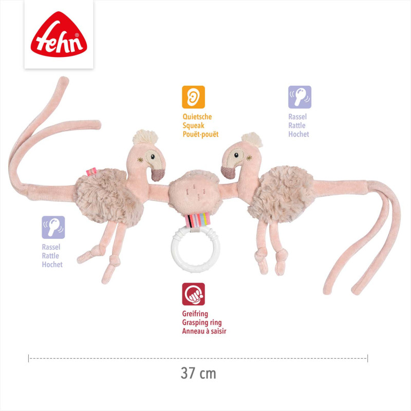 Reťaz na kočík plameniak, Pink 3