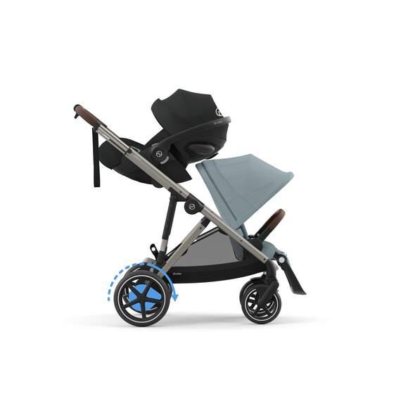 CYBEX Športový kočík E-GAZELLE, farba STORMY BLUE (taupe rám)