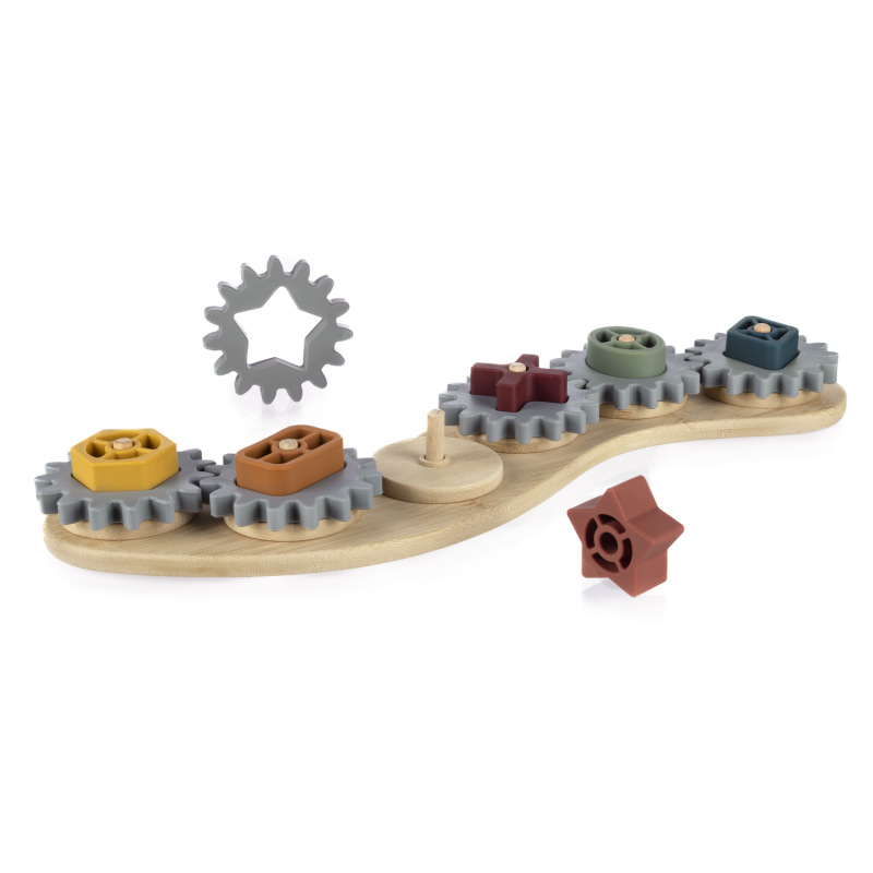 Silikónová bambusová skladačka ozubené kolieska, Multicolor 5