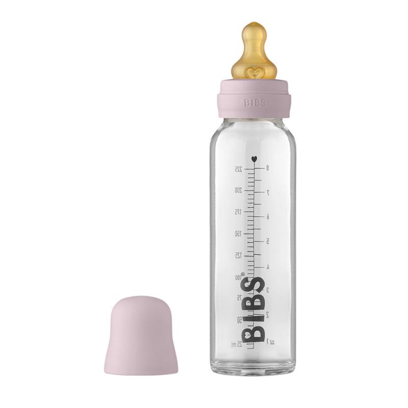 BIBS Baby Bottle sklenená fľaša 225ml, Dusky Lilac