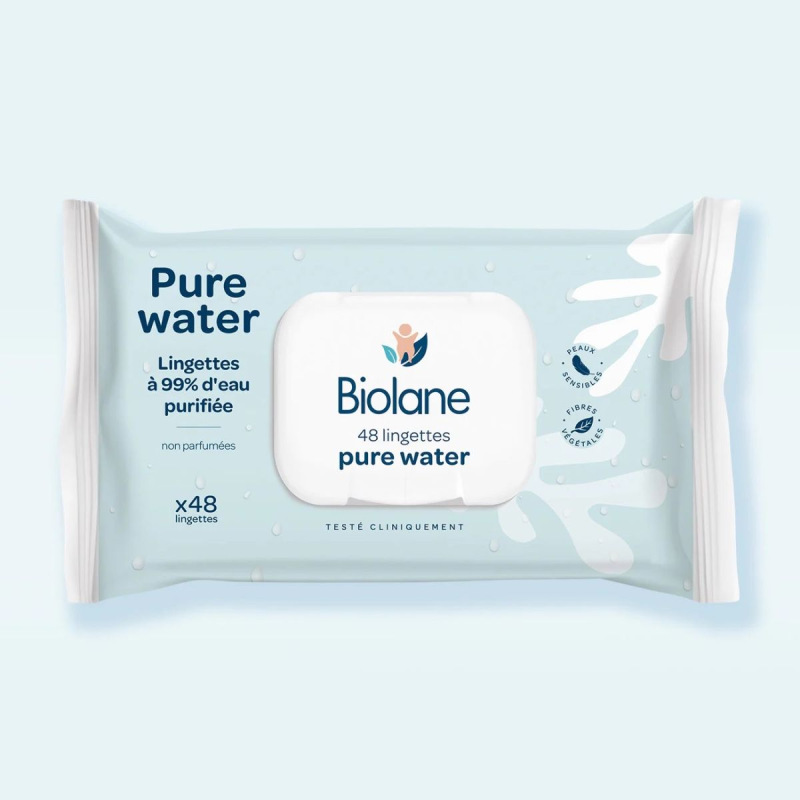 BIOLANE Utierky Pure water 48 kusov