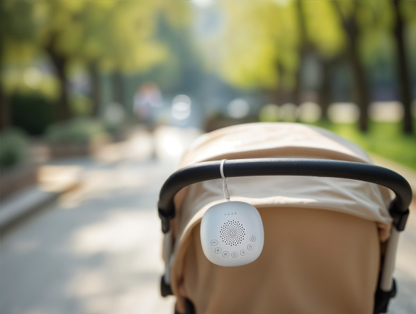 Prenosný usínací modul Premium s LED svetlom, bielym šumom a zvukmi, White 6