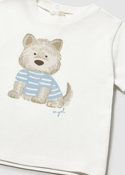 Mayoral chlapčenské tričko Cream 1