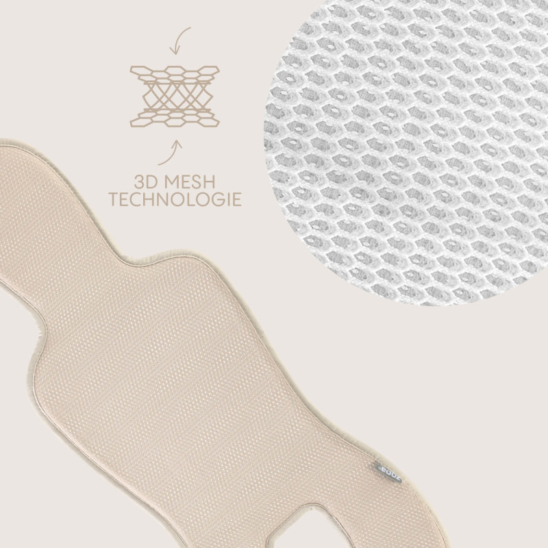 Priedušná podložka do autosedačky Breeze sk. 0+, Ivory Beige 3