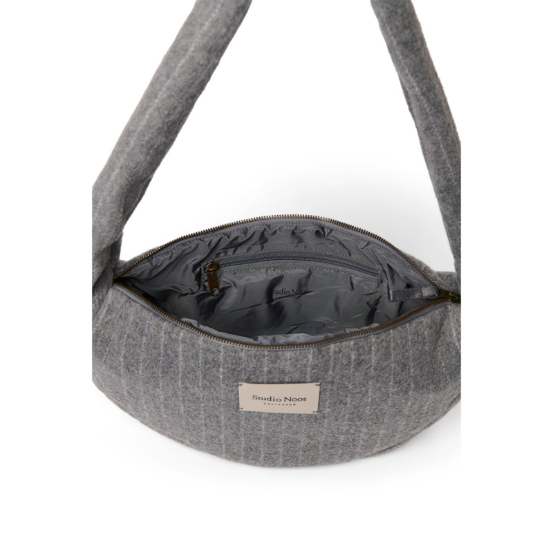 STUDIO NOOS - Flannel Chalkstripe Mini Cross Body bag | Light Grey 5