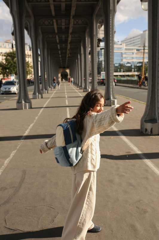 STUDIO NOOS - Patchwork Midi BACKPACK - batůžek | Denim 2
