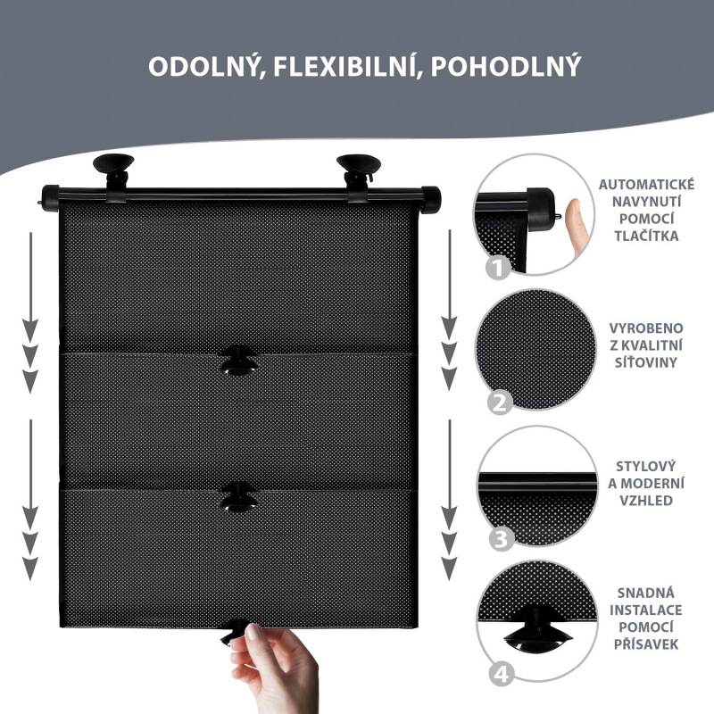 Sluneční clona do auta rolovací 1