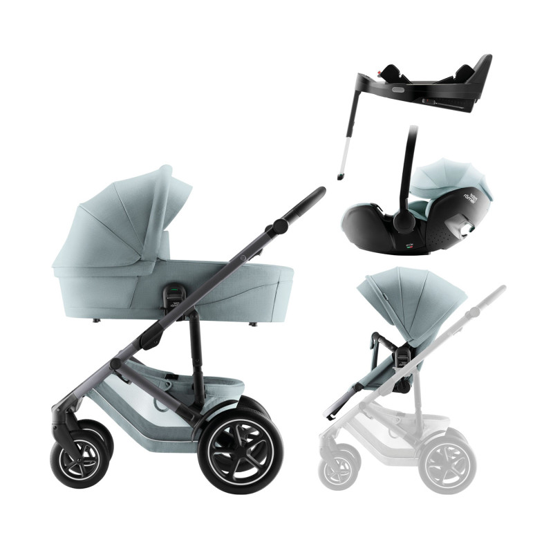 Sada kočíka Smile 5Z + hlboká vanička + autosedačka Baby-Safe PRO + základňa Vario Base 5Z Style, Ha