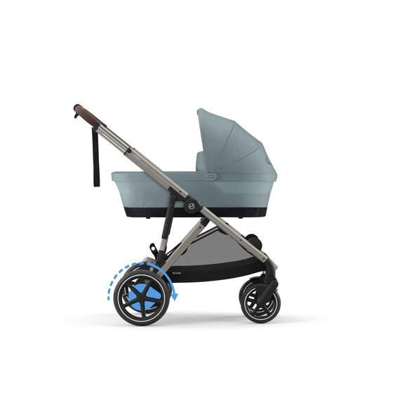 CYBEX Športový kočík E-GAZELLE, farba STORMY BLUE (taupe rám)