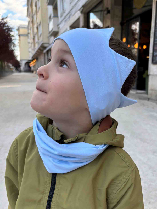 Detský nákrčník bavlna - BABY BLUE 2