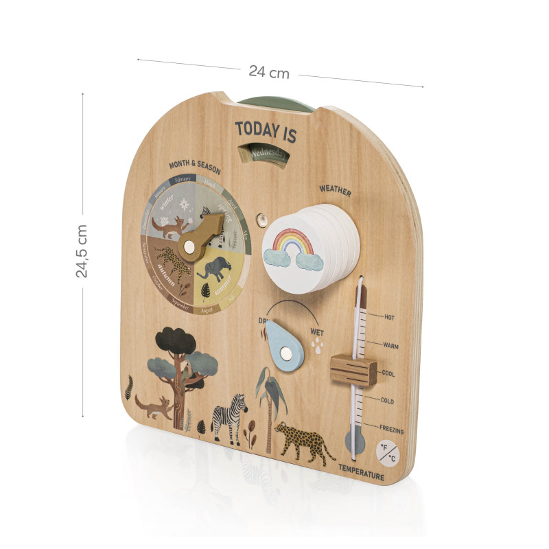 Drevená doska Montessori Počasie 4