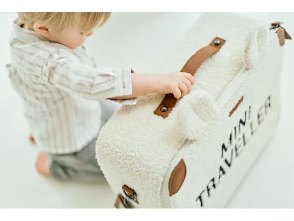 Detský cestovný kufor Teddy Off White 6