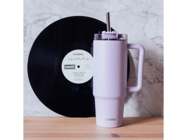 Nerezový termohrnček so slamkou Stream Purple 950 ml 1