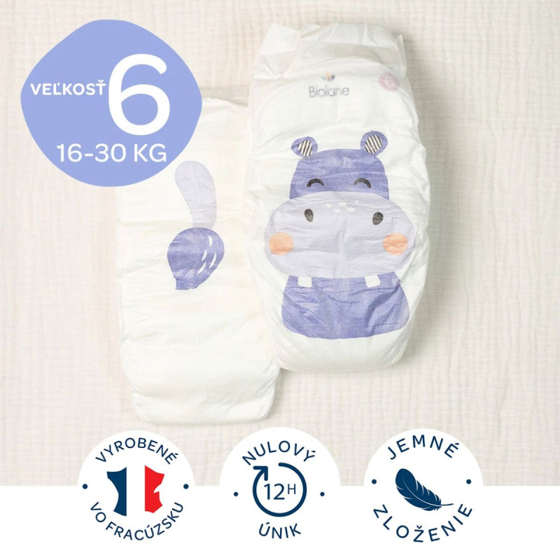 BIOLANE Ekologické plienky veľkosť 6 (16-30 kg), 34 ks 1