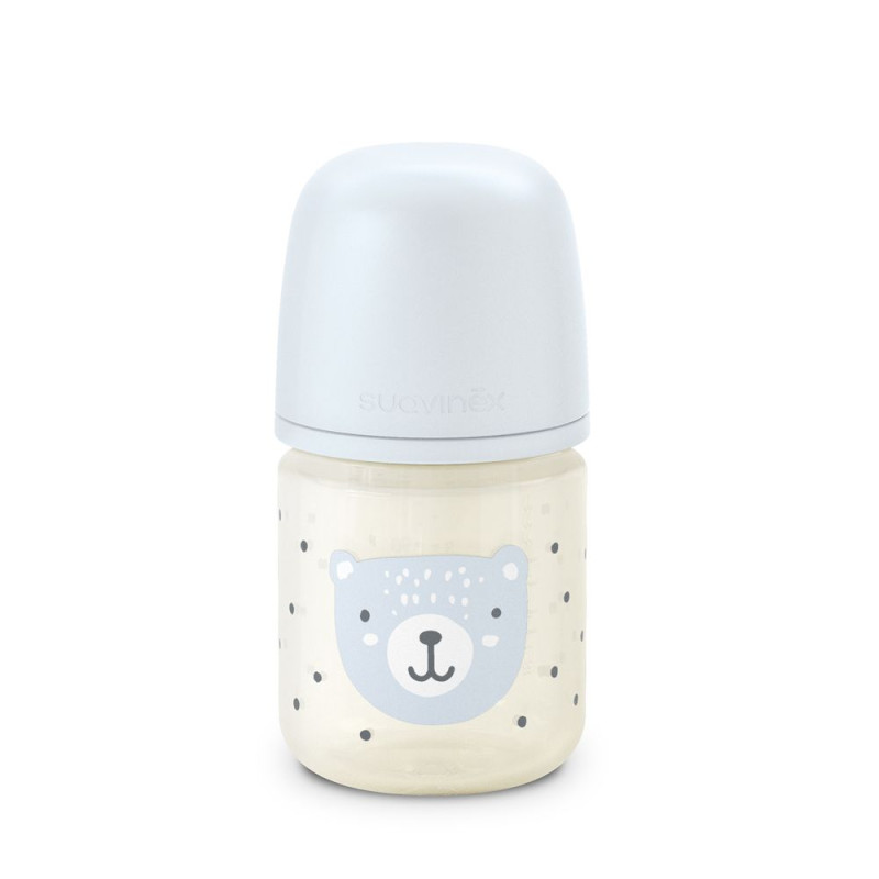 SUAVINEX | Fľaša SKLO WILD & FREE 120 ml fyziologická SX PRO +0 SF - modrá