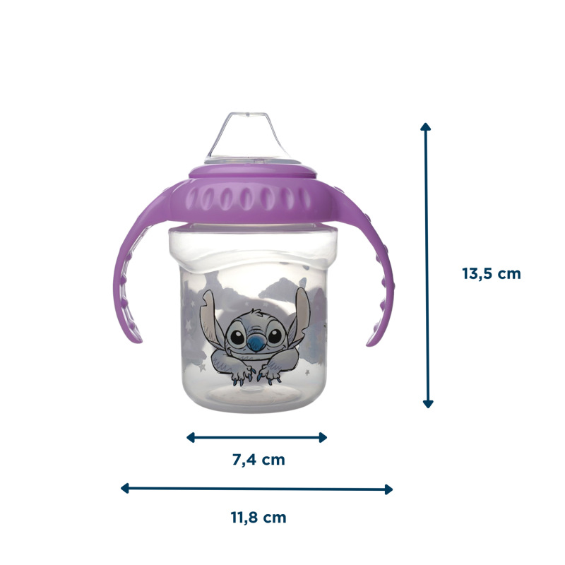 Hrníček so silikónovým pítkom 250 ml, LILO & STITCH 2