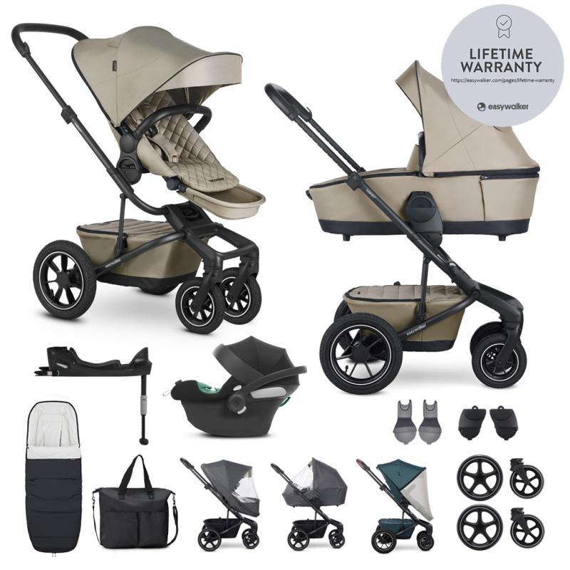 EASYWALKER Harvey⁵ Premium Pearl Taupe XXL AIR + CYBEX Aton B2 i-Size