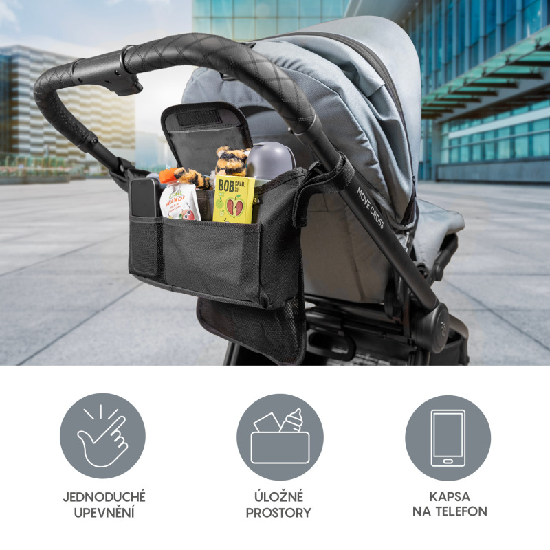 Organizér na kočík Plus, Black 1