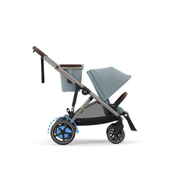 CYBEX Športový kočík E-GAZELLE, farba STORMY BLUE (taupe rám)