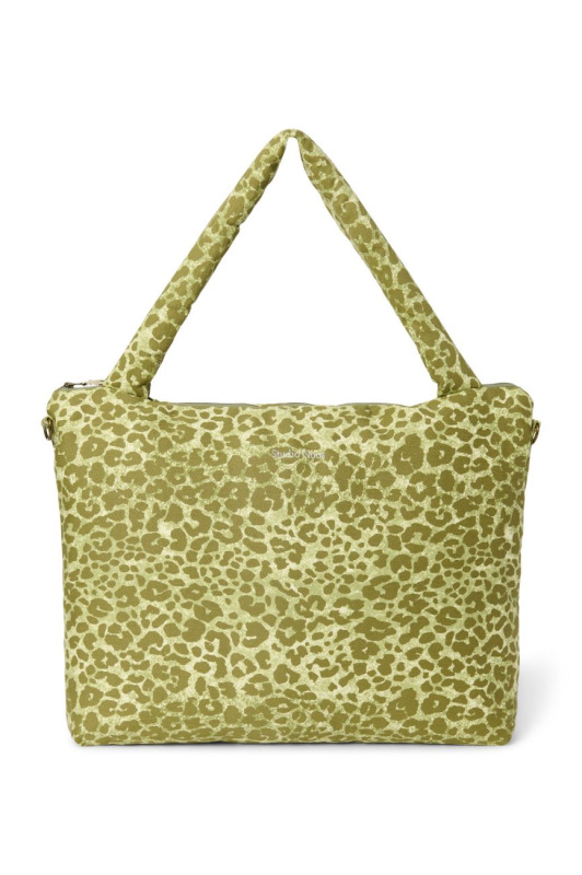 STUDIO NOOS - Cotton DIAPER BAG - prebaľovacia taška | Green Leopard