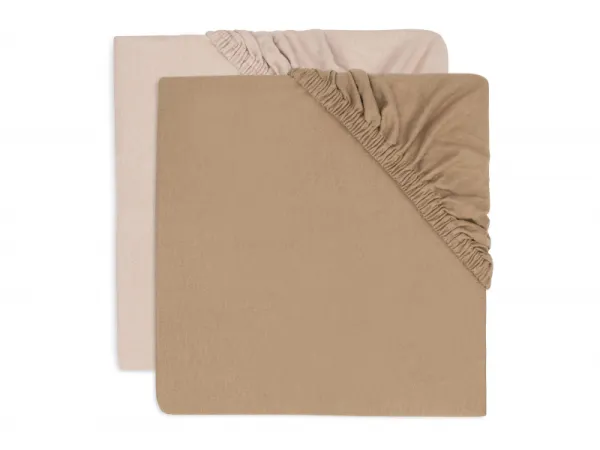 Napínacia plachta 40/50 x 80/90 cm 2 ks Wild Rose / Biscuit