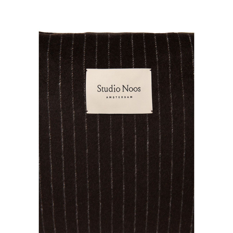 STUDIO NOOS - Flannel Chalkstripe DIAPER BAG | Brown 4
