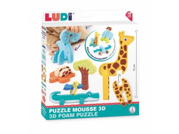 Puzzle penové 3D Zvieratká 6