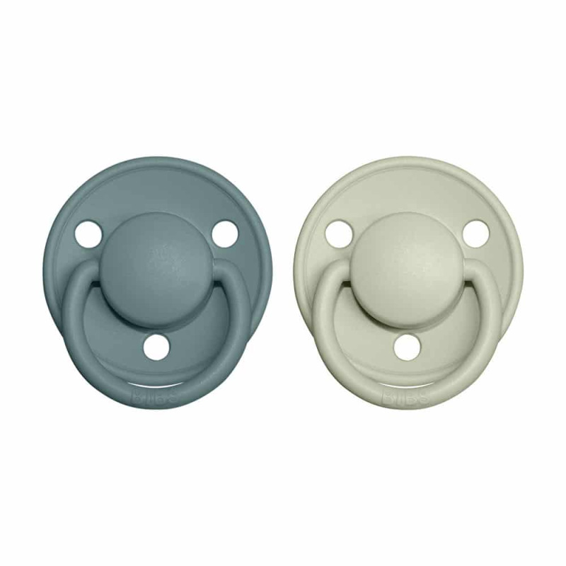 BIBS De Lux Nordic Island Sea/Sage cumlík z prírodného kaučuku 2ks, veľkosť 2