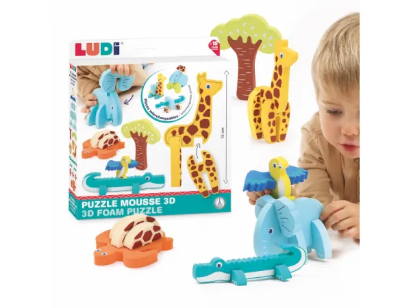 Puzzle penové 3D Zvieratká 10