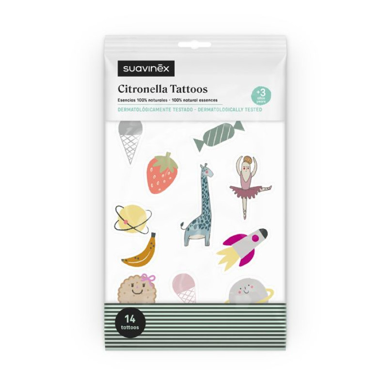 SUAVINEX | Tetovanie - obrázky proti komárom 14 ks pre deti 1