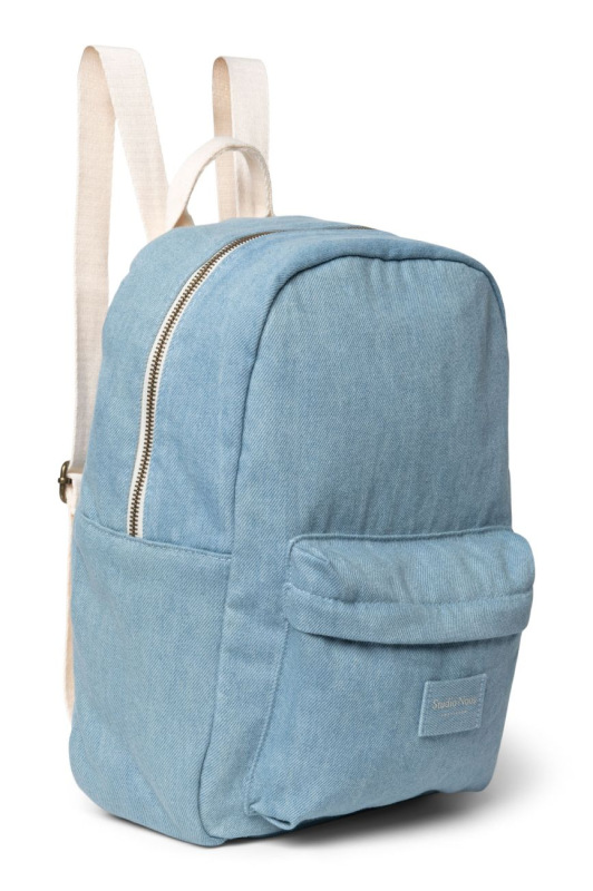 STUDIO NOOS - Denim Midi BACKPACK - batôžtek s predným vreckom | Blue 2