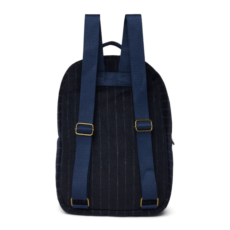 STUDIO NOOS - Flannel Chalkstripe Midi BACKPACK - batôžtek | Dark Blue 3