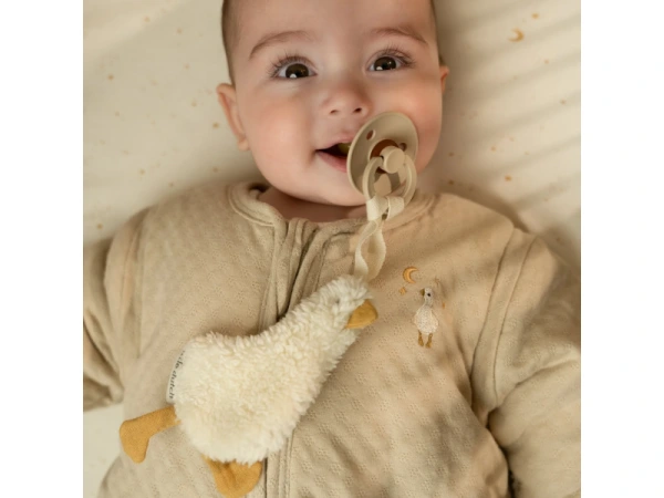 Spací vak s oddeliteľnými rukávmi 90 cm Husa Beige Newborn Naturals 2