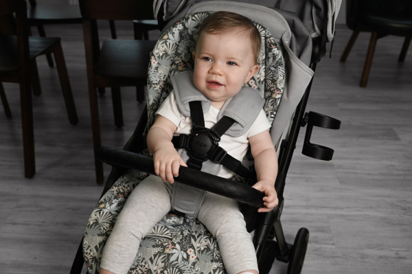 Podložka do kočíka z pamäťovej peny Comfort, Jungle Pink 7