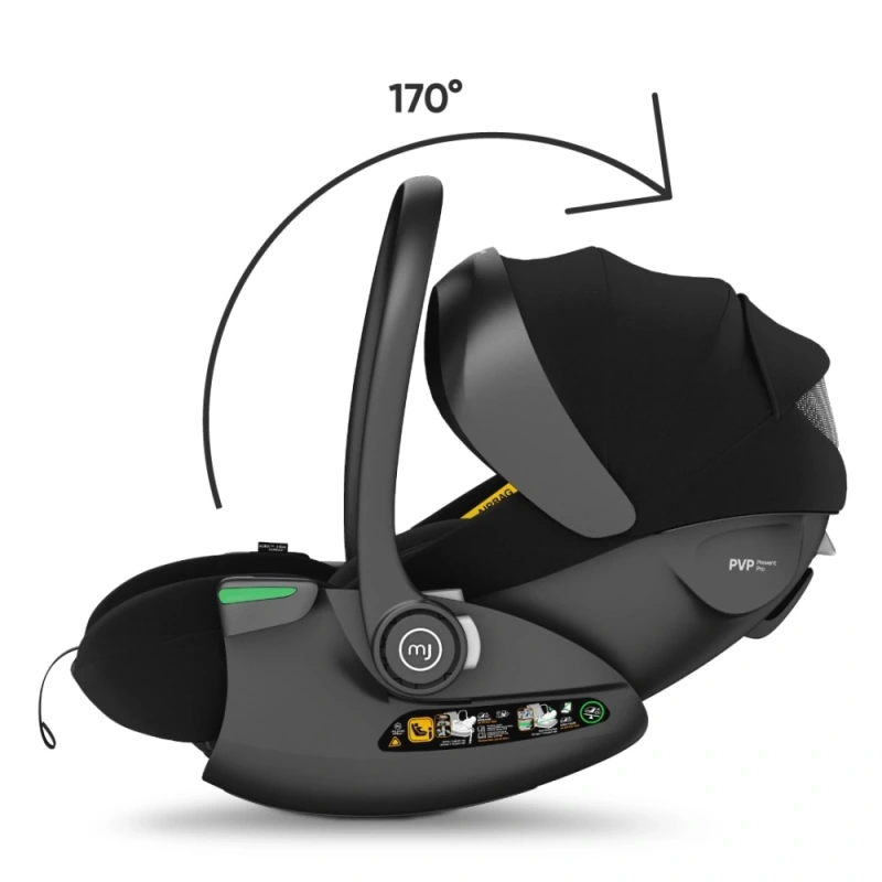 Autosedačka pre novorodenca i-Size my junior® AURAᵉʳᵍᵒ – Black 6