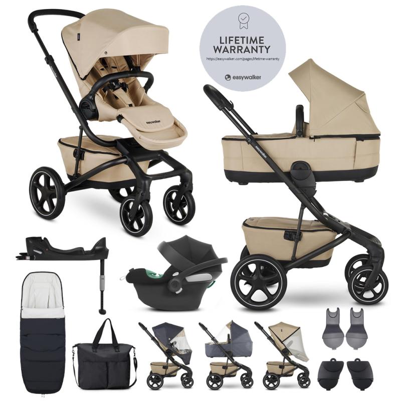 EASYWALKER Kočík kombinovaný Jimmey Sand Taupe XXL RWS + CYBEX Aton B2 i-Size + základňa