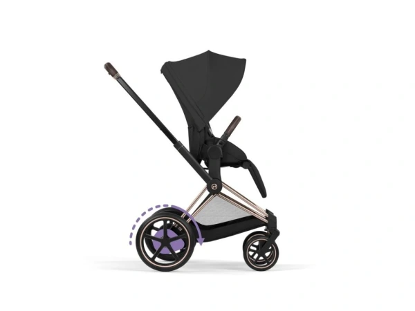 Cybex e-Priam Comfort 2026 rám Rose Gold - Sepia Black 7