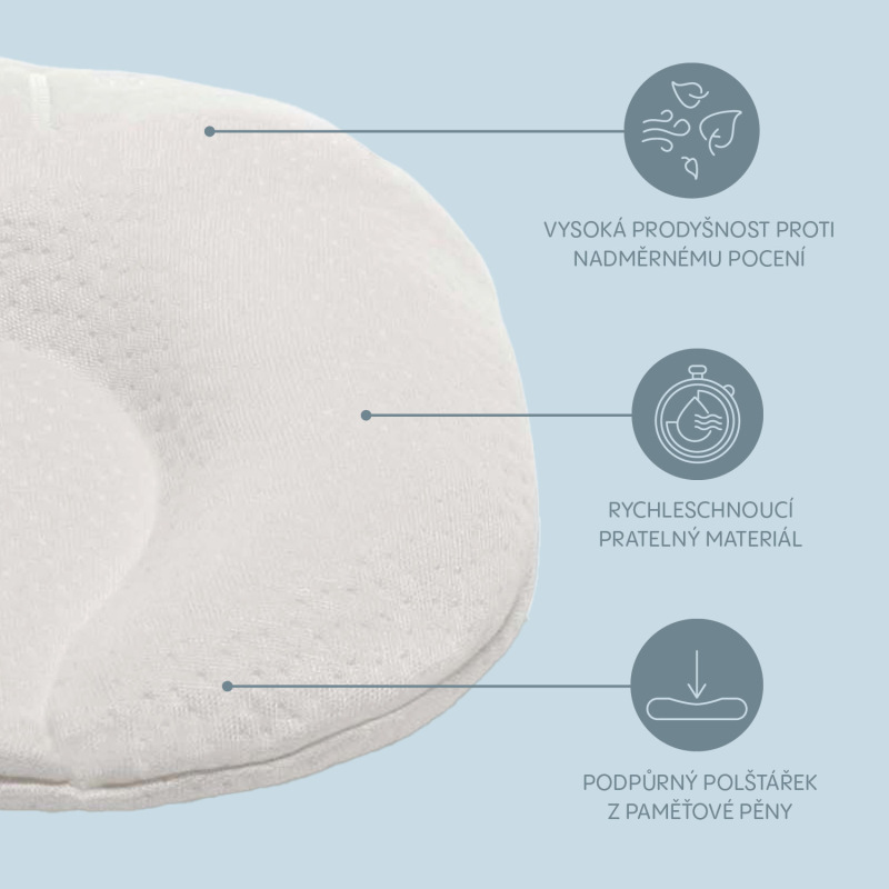 Podpurný vankúšík Tencel, White 2