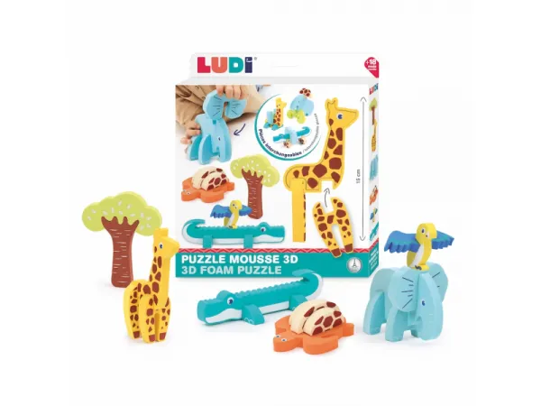 Puzzle penové 3D Zvieratká 5
