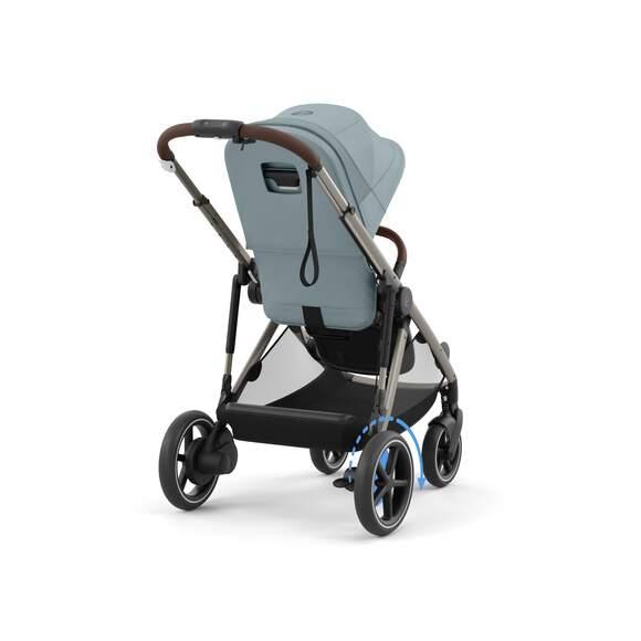 CYBEX Športový kočík E-GAZELLE, farba STORMY BLUE (taupe rám)