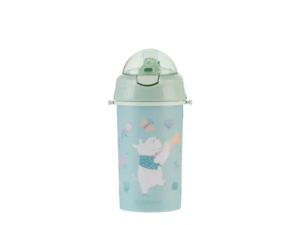 Hrnček so silikónovou slamkou a popruhom 450ml Music Fest Mint 2